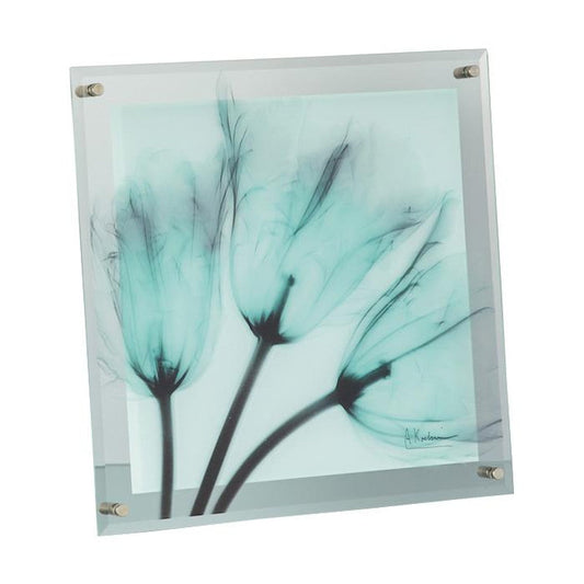 X RAY Glass Art M "Blue Light Tulip"