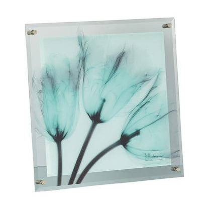 X RAY Glass Art M "Blue Light Tulip"