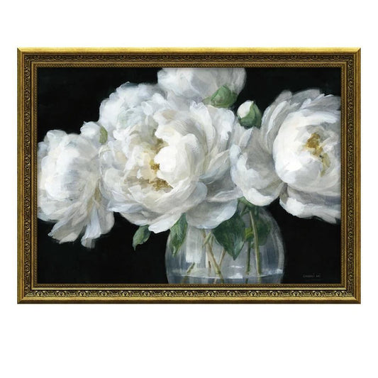 Art Panel Danfui Nai "White Peony Glass"
