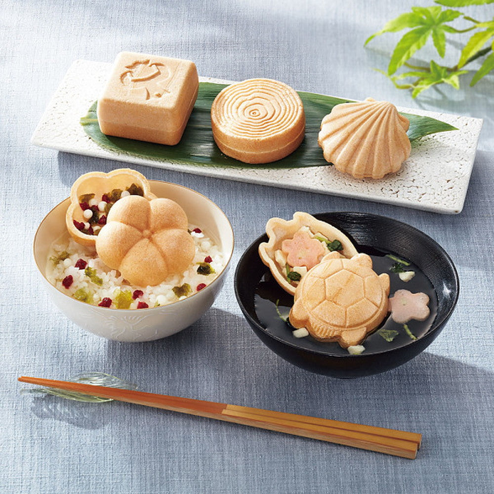 Kyoku Wazen Kaga's Fortune Basket Soup & Tea Rice Monaka Set