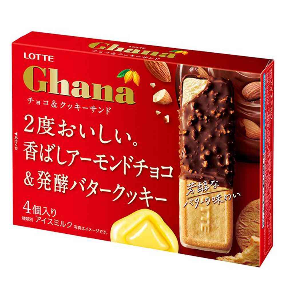 Lotte Ghana Chocolate & Cookie Sandwich Multi 240ml x 8
