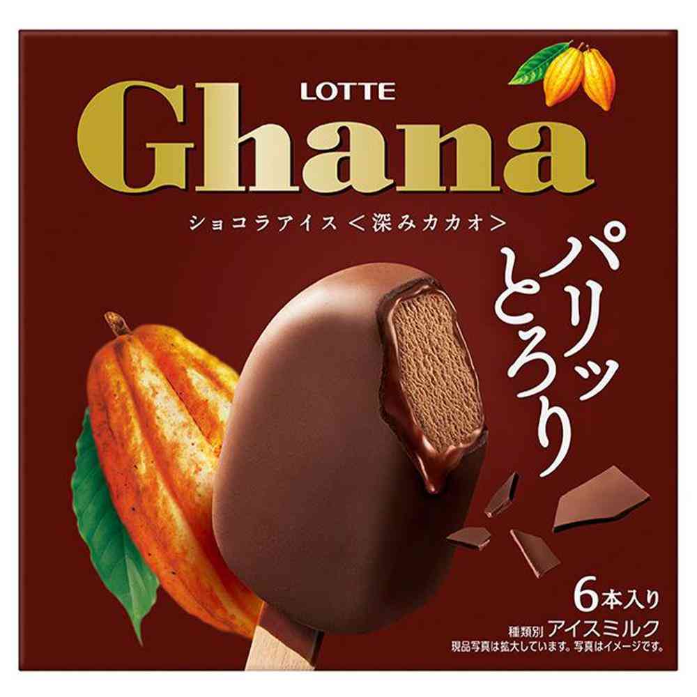 Lotte Ghana Chocolate Ice Deep Cocoa 330ml x 8