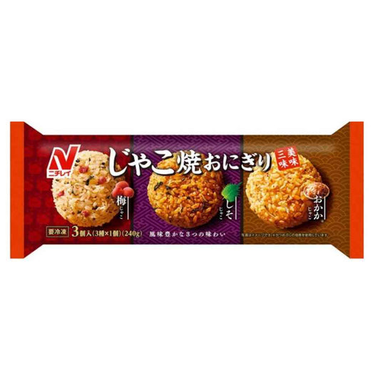 Nichirei Jako Grilled Rice Balls Delicious Three Flavors (3 pieces x 12 bags)