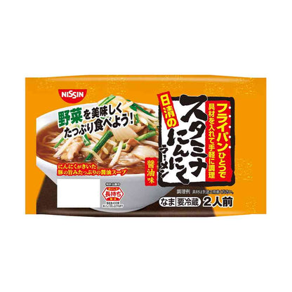 Nissin Foods Chilled One-Pan Nissin Stamina Garlic Ramen Soy Sauce Flavor 256g x 16