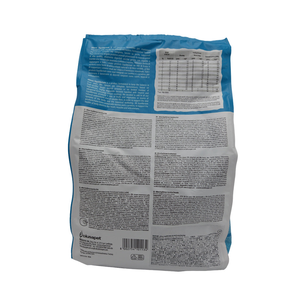 Diusa Pet Aleva Equilibrium Sensitive Fish for Adult Cats 1500g