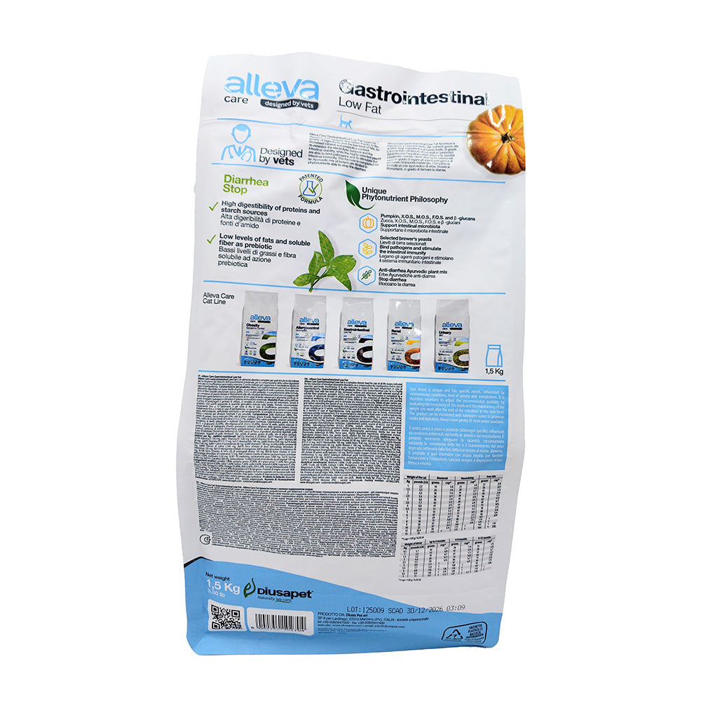 Aleva Care Cat Digestive Care Low Fat 1500g