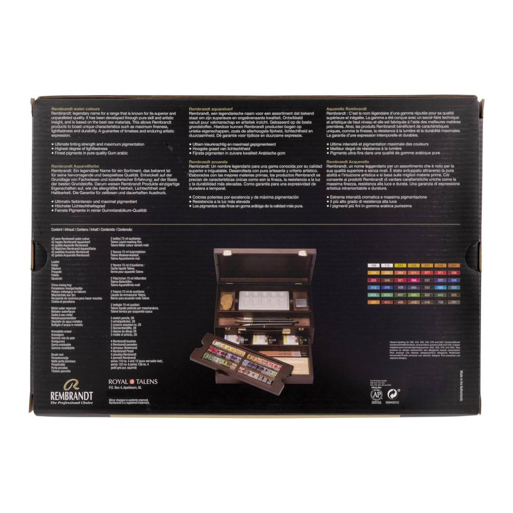 Rembrandt Solid Watercolor Master Box 42 Color Set
