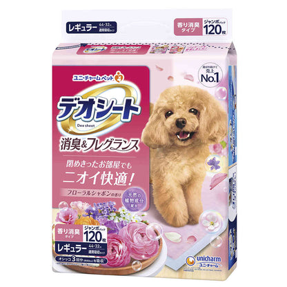Uni-Charm Deo Sheet Deodorizing Floral Soap Regular (120 sheets)