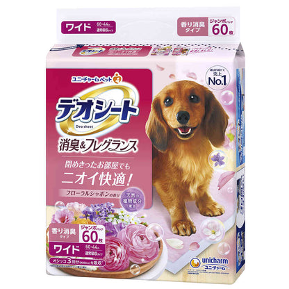 Uni-Charm Deo Sheet Deodorizing Floral Soap Wide (60 sheets)