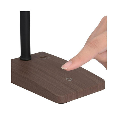 Ohm Electric LED Desk Lamp (Daylight White, Brown Wood Grain)