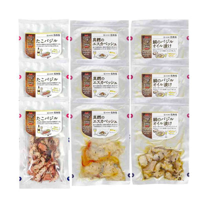 Gogofuku My Rich Time 3-Piece Set (Octopus Basil, Cod Escabeche, Sea Bream in Basil Oil) 3-Piece Set