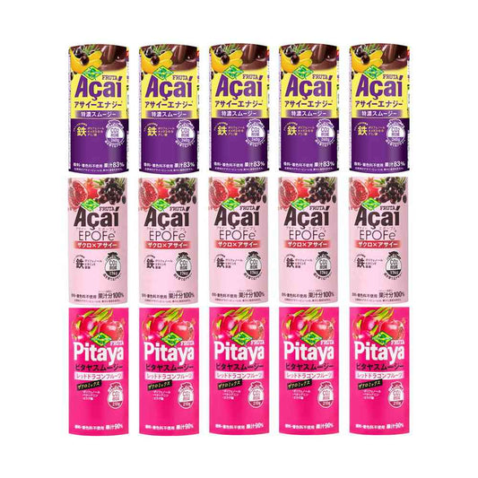 Frutta Frutta Acai Drink 3 Types (Energy Extra Rich, EPOFe, Pitaya) x 5 Each